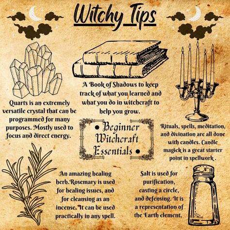 Beginner Witch, Witchcraft Spells For Beginners, Spells For Beginners, Witchy Tips, Witchcraft Books, Wiccan Magic, Witch Spirituality, Magic Spell Book, Grimoire Book