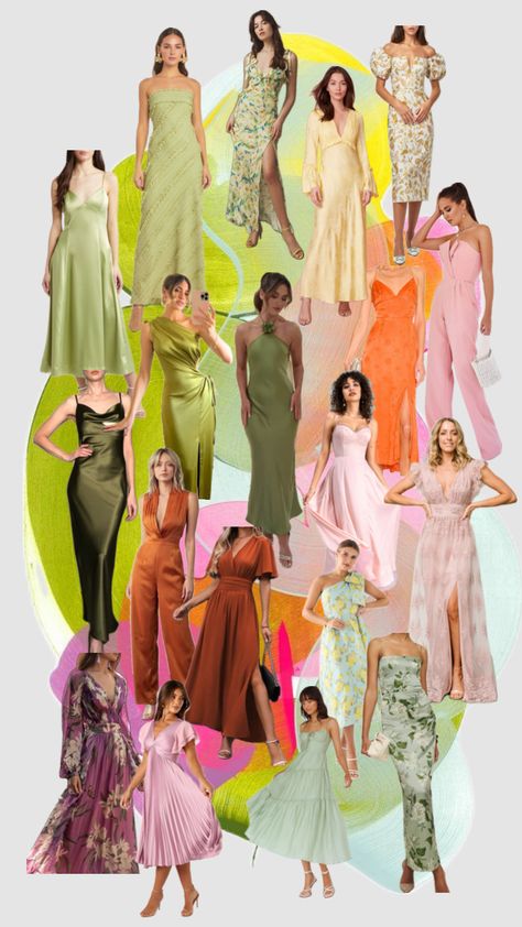 wedding guest outfit Bridesmaid Color Palette, Summer Wedding Attire, Bridesmaid Colors, Family Coloring, Irish Wedding, Guest Outfit, Wedding Attire, Color Themes, Wedding Guest Outfit