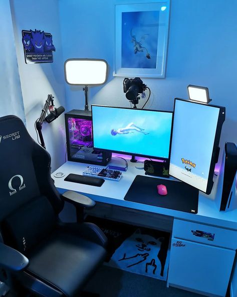 30 Best Streaming Desk Setup Ideas You Should Check Streamer Setup Ideas, Gaming And Study Setup, Stream Setup Ideas, Gaming Streaming Setup, Streaming Setup Ideas, Designer Setup, Pc Set Up, Streaming Desk, Gaming Desk Setup Ideas