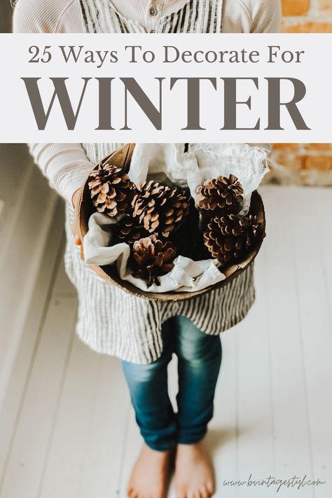 Gold Winter Decor, Winter Decorating Ideas For The Home, Farmhouse Winter Decor After Christmas, Post Christmas Decor Winter, Winter Centerpieces For Home, January Decor After Christmas, Decorating For Winter After Christmas, Non Christmas Winter Decor, Winter Decor Diy