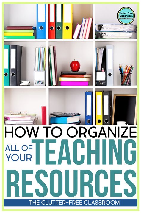 HOW TO ORGANIZE TEACHER RESOURCES in a CLASSROOM | Jodi Durgin Education Co. Montessori, Curriculum Organization, Small Classroom, Teacher Storage, Teacher Printables, Clutter Free Classroom, Lesson Plan Book, Library Organization, Reading Curriculum