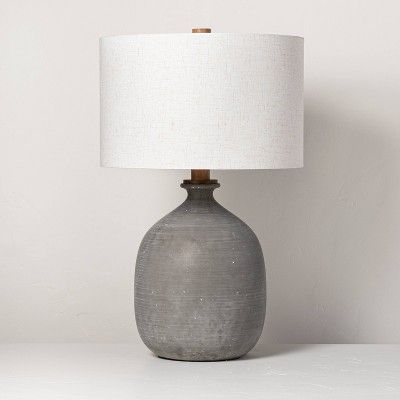 Resin Table Lamp Gray - Hearth & Hand™ With Magnolia : Target Boy Bedrooms, Hearth And Hand With Magnolia Living Room, Fireplace Lamp, Bed Side Lamps, Upcycle Lamp, Target Lamp, Hand Lamp, Magnolia Target, Neutral Dining Room