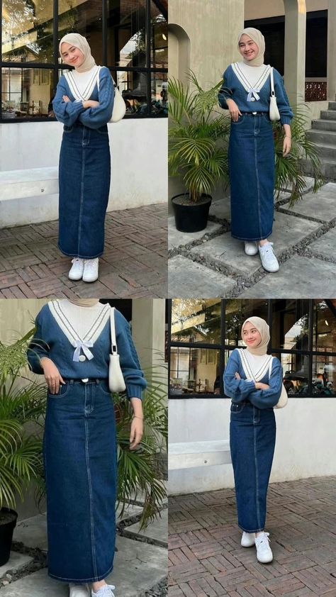 Klik Gambar Lalu Pilih No. 06 Ootd Korean Style, Outfit Hijab Casual, Ootd Hijab Casual, Modest Casual Outfits, Outfit Korean Style, Tutorial Hijab, Outfit Korean, Muslim Outfits Casual, Hijab Style Casual