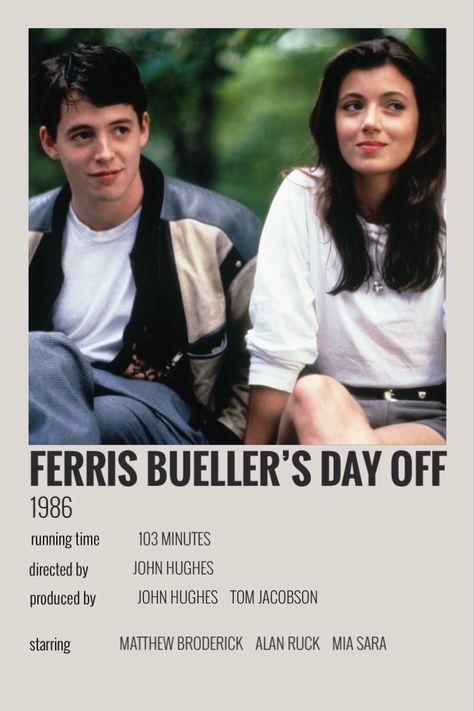 ferris bueller's day off polaroid poster by summersorrows Polaroid Movie Poster, Ferris Bueller's Day Off, Indie Movie Posters, Movies To Watch Teenagers, Movie Hacks, Iconic Movie Posters, Ferris Bueller, Movie Card, Film Posters Minimalist