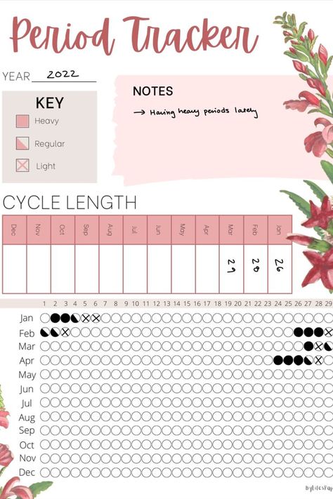 Printable Period Tracker, Menstrual Cycle Calendar, Period Journal, Tracking Menstrual Cycle, Fertility Planner, Menstrual Calendar, Track Your Cycle, Period Symptoms, Period Calendar