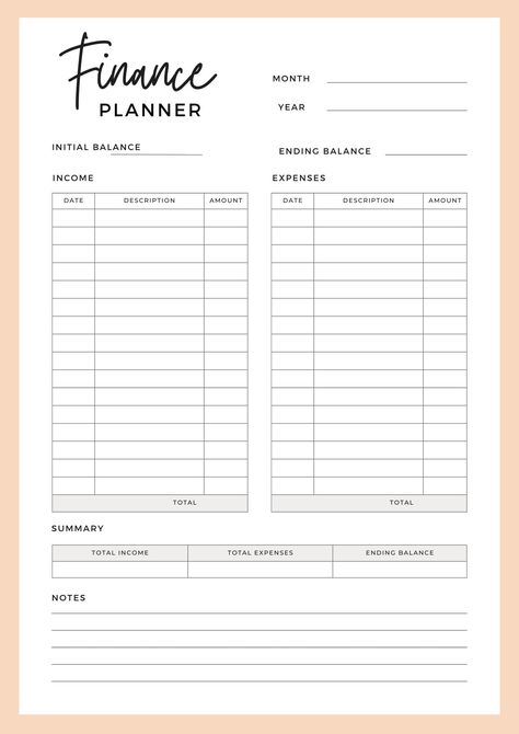 Kick Start 2024 with this Simple and Cute Finance Planner The perfect annual finance tool to add to your planner PDF Printable  That Girl Design  Cute Aesthetic Design Budget Binder, Saving Journal, Agenda Digital, Bullet Journal Ideas Templates, Annual Planner, Adobe Design, Finance Education, Planner Pdf, Finance Planner