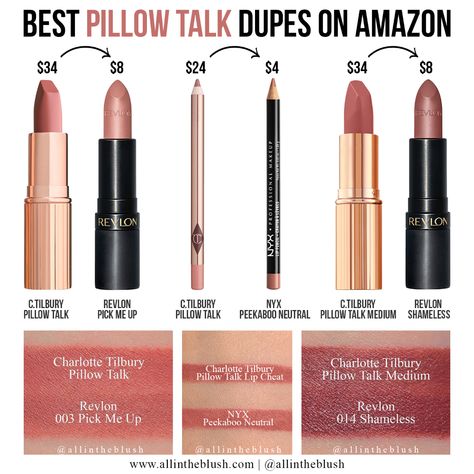 Best Pillow Talk Dupes Available on Amazon - All In The Blush Pillow Talk Lipstick, Best Drugstore Makeup, Smink Inspiration, Makijaż Smokey Eye, Nagel Inspo, Makeup Obsession, Beauty Makeup Tips, Drugstore Makeup, Makeup Fashion