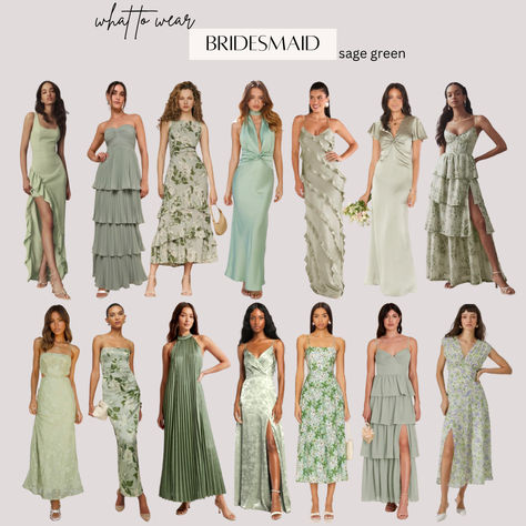 sage green bridesmaid dress, wedding season, bridal party, wedding guest dress floral, bridal shower dress, dinner party outfit, vacation dress, reformation, lulus, astr the label, summer wedding guest dress, formal dress Mismatched Green Bridesmaid Dresses Shades, Sage Dress Wedding Guest, Green Different Bridesmaid Dresses, Sage Wedding Dresses, Floral Dress Bridal Party, Satin Floral Bridesmaid Dresses, Sage Green And Cream Bridesmaid Dresses, Wedding Guest Dress Sage, Sage Green Dress Wedding