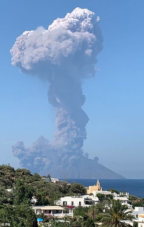 Stromboli volcano eruption: Tourist is killed and 'others are missing' | Daily Mail Online Stromboli Island, Stromboli Volcano, Hotel Worker, Volcano Eruption, Aeolian Islands, Italian Holiday, Active Volcano, Holistic Beauty, Temporarily Unavailable