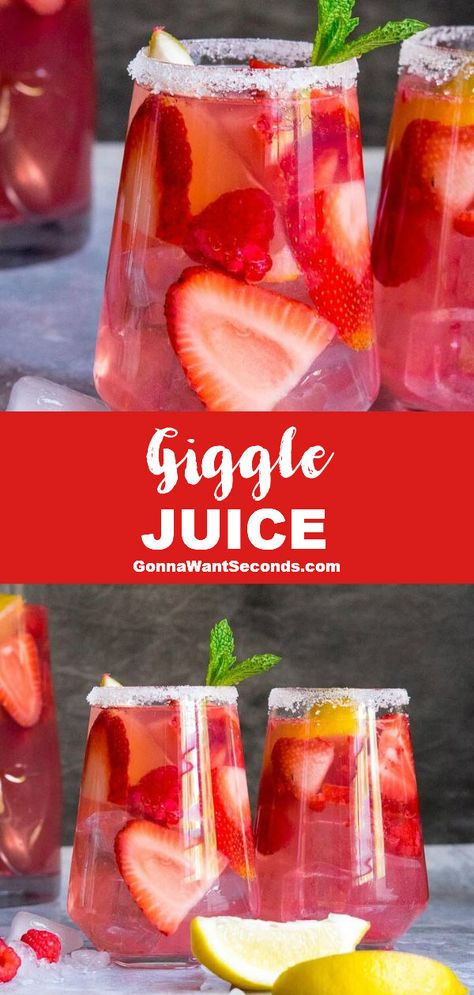 Margaritas, Giggle Juice Recipe, Giggle Juice, Summer Drinks Alcohol, Yummy Alcoholic Drinks, Boozy Drinks, Mixed Drinks Recipes, Juice Recipe, Sweet Drinks