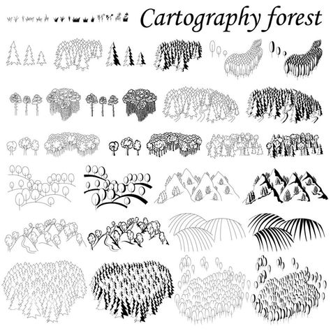 Fantasy Map Drawing Ideas, Map Art Illustration, Cartography Design, Cartography Map, Forest Map, Map Sketch, Fantasy Map Making, Forest Drawing, Fantasy World Map