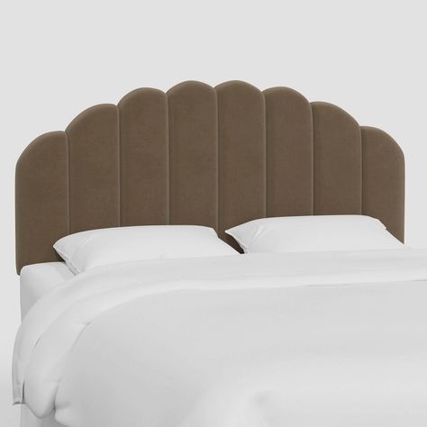 Queen Emma Headboard in Luxe Velvet Titan Walnut - Threshold™ Tufted Headboard Bedroom, Beautiful Headboards, Velvet Headboard, Mattress Box Springs, Queen Headboard, Free Fabric Samples, Bedroom Furniture Beds, Before Bed, Upholstered Headboard