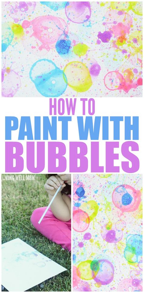 Paint With Bubbles, Easy Summer Crafts For Kids, Easy Summer Crafts, Mosaic Tile Designs, Bubble Painting, Summer Crafts For Kids, Usa Baby, Diy Body, Easy Summer