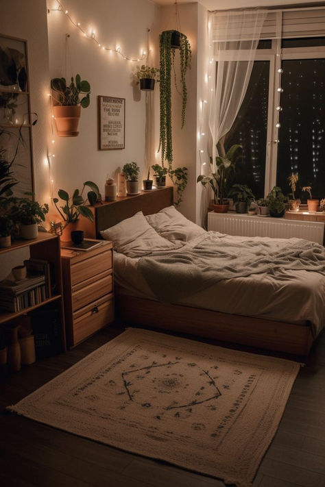 Bedroom Inspiration Cozy, Earthy Bedroom, Classy Bedroom, Dekorasi Kamar Tidur, Stil Boho, Room Deco, Redecorate Bedroom, Cozy Room Decor, Dreamy Room