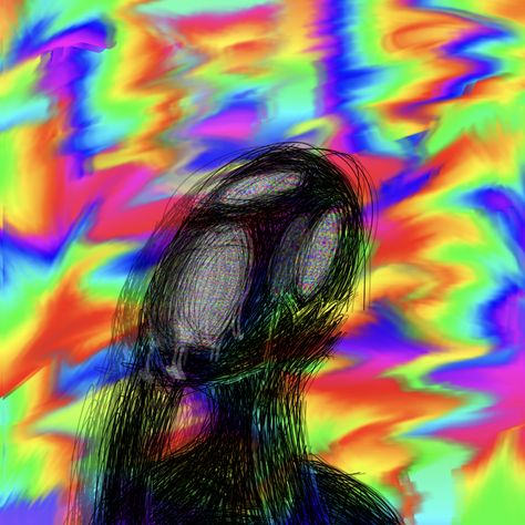 Chaos Aesthetic, Drawing Rainbow, Eyestrain Art, Demon Aesthetic, Sketch Aesthetic, Crazy Mind, Playlist Covers Photos, Pfp Profile, Alice Angel