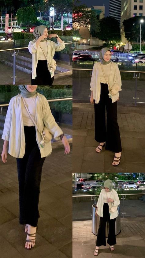 klik gambar Girl Ootd Hijab, Feminim Girl, Feminim Style Outfit, Ootd Korean Style Hijab, Outfit Hitam, Mix And Match Outfits Hijab, Style Hijab Casual, Korean Style Hijab, Ootd Hijab Simple