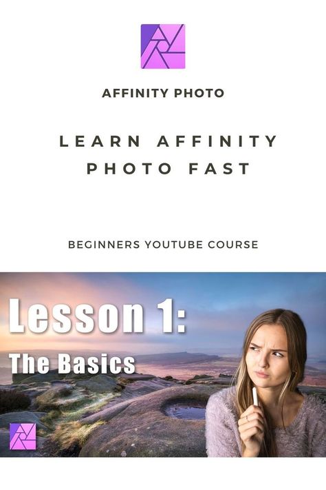 You can learn how to use Affinity Photo fast with this YouTube video course. Lesson 1, the basics of Affinity Photo. Affinity Photo Tutorial, Hdr Photos, Affinity Photo, Editing Skills, Lesson 1, Video Course, Affinity Designer, Editing Tools, Photo Tutorial