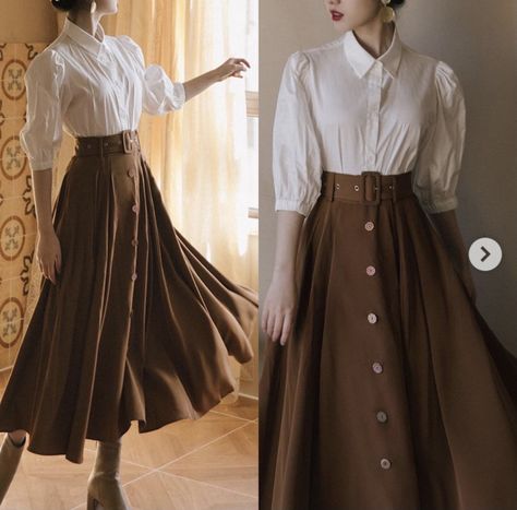 Jane Eyre Inspired Outfits, House Wife Aesthetic Outfit, Edwardian Inspired Outfits, Dark Academia Vintage Outfit, Modern Pirate Fashion, Fantasy Scholar Outfit, Modest Academia Outfits, Ravencore Outfit, Dark Academia Long Skirt