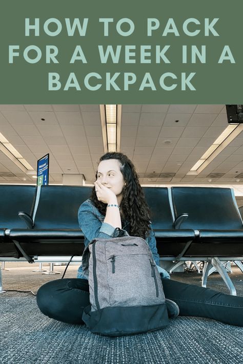 how to pack a week into a backpack: a minimalist packing list. How To Pack Backpack, Weekend Trip Packing List, Minimalist Travel Packing, Travel Backpack Packing, Weekend Trip Packing, Weekend Packing List, Travel Light Packing, Summer Packing Lists, Backpack Ideas