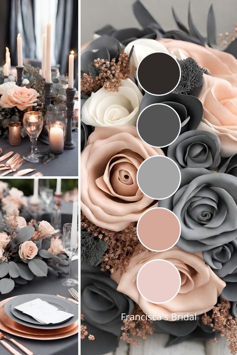 Winter Wedding Color Palette Ideas: 10 Beautiful Winter Wedding Color Ideas - Francisca's Bridal Winter Wedding Theme Ideas, Wedding Theme Winter, Color Palette Winter, Winter Wedding Color Ideas, Palette Winter, Wedding Color Palette Ideas, Wedding Theme Color Schemes, Winter Wedding Color Palette, Wedding Color Pallet