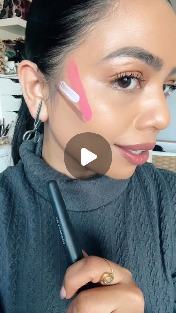 1.9M views · 63K likes | KRIPA JOSHI on Instagram: "Contour blush highlighter hack 🥰  Blush and highlighter from @sheglam_official will update the shades tomorrow.  If I am not wrong @ericataylor2347 started this trend 💕  #nyccontentcreator #nycblogger #njcontentcreator #njbloggers #nycinfluencer #njinfluencer #usainfluencer #usacontentcreator #nycmakeupartist #njmakeupartist #nycbeautyblogger #nycbeautyinfluencers #njbeautyinfluencer #brownskingirl" Contour Hacks, Highlighter Makeup Tutorial, Best Drugstore Eyeshadow, Makeup Revolution Palette, Blush And Highlighter, Blush Contour, Blush Highlighter, Makeup Transformation, Beauty Products Drugstore