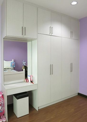 Recommended 10 Floor to Ceiling Wardrobe Ideas for you HomeMakeover Cabinet Wardrobe Design, Built In Cabinet For Small Bedroom, Room Cabinet Bedroom Closet, Ceiling Cabinets Bedroom, Wardrobe Cabinets Design, Wardrobe Design With Vanity, Bedroom With Cabinet Ideas, Room With Built In Closet, Cute Wardrobe Ideas