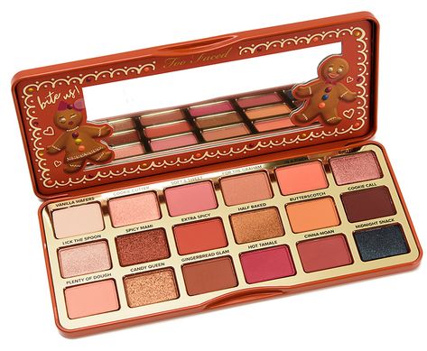 Too Faced Gingerbread Extra Spicy Palette Swatches Too Faced Gingerbread, Superstay Maybelline, Eyeshadow Palette Too Faced, Too Faced Eyeshadow, Baked Eyeshadow, Eyeshadow Tips, Makeup Pallets, Makeup Eyeshadow Palette, Mario Badescu