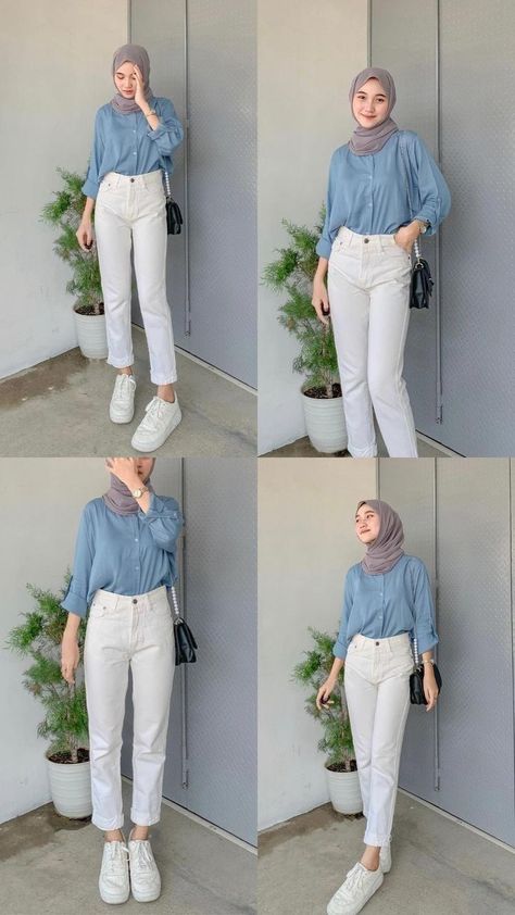 #racunshopee #ootdideas #fashioninspiration #outfitinspirations #stylepost #outfits #inspirasiootdberhijab #outfitideas #outfitdetails #stylinginspo Mix And Match Outfits Hijab, Korean Style Hijab, Outfit Ngampus, Fashion Inspo Casual, Outfit Hijab Casual, Ootd Hijab Casual, Mix Match Outfits, Color Combinations For Clothes, Casual Hijab