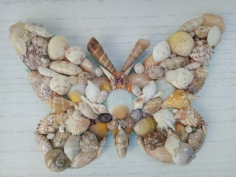 Florida Seashell Butterfly Hanging Wooden Christmas - Etsy Seashell Butterfly, Seashell Art Diy, Butterfly Hanging, Seashell Christmas Ornaments, Shell Crafts Diy, Beach Wall Decor, Marco Island, Seashell Art, Christmas Wall Decor