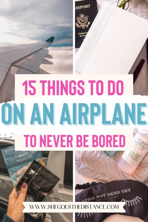 Long flights are so exciting because you're traveling far away - but the long hours can be so boring! Entertain yourself with these fun and productive ideas of things to do on airplanes! Airplane Hacks, Easy Outdoor Projects, Long Haul Flight Tips, Surviving Long Flights, Long Flight Tips, Travel Hacks Airplane, Suitcase Packing Tips, Plane Spotter, Long Flight