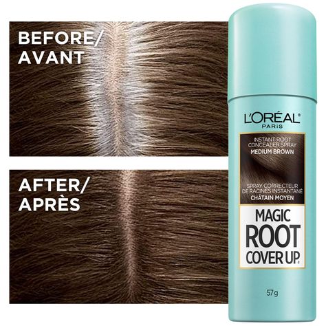 L'Oreal Paris Magic Root Cover Up Temporary Hair Color, Medium Brown, Instant Root Concealer Spray, Hair Dye, Duo Pack 2x57g : Amazon.ca: Beauty & Personal Care Hair Color Medium Brown, Hair Mascara, Root Cover Up, Root Concealer, Spray Hair, Temporary Hair Color, L Oreal, Hair Dye, Loreal Paris