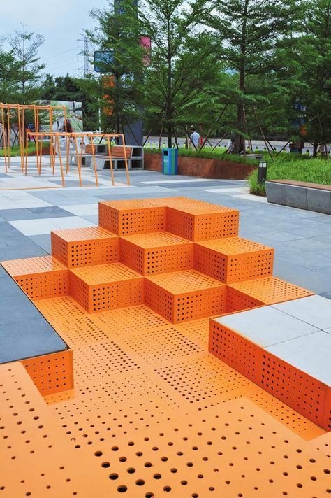 Villa Architecture, Bored Art, Urban Landscape Design, Public Space Design, Plans Architecture, Cloud City, Public Seating, Playground Design, Landscape Architecture Design