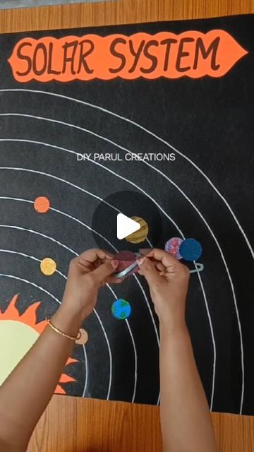 Parul Creations on Instagram: "DIY Solar System Chart   #solarsystem #diy #solarsystemplanets" Chart On Solar System, Cardboard Solar System, Solar System Decorations Classroom, Solar System Chart Ideas, Solar System Mobile Projects For Kids, Solar System Bulletin Board Ideas, Solar Planet Project, Kids Solar System Projects, Solar System Model Project Ideas