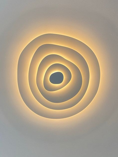 An annual ring corrugated ceiling lamp design, simple but not simple, surrounded by light, with distinct layers.   If you have any questions about our products, please contact us and we will get back to you within 24 hours.   Product Size   Style A Size: Dia 47cm / ∅ 18.5″   Style B Size: Dia 63cm / ∅ 24.8″   Style C Size: Dia 78cm / ∅ 30.7″   Style D Size: Dia 100cm / ∅ 39.4″   Details   Material: Metal, Iron   Light source: Integrated LED   Kelvi Metal Ceiling Design, Corrugated Ceiling, Minimalist Lighting Design, Circle Lights, Celling Lamp, Ring Lighting, Light Hallway, Layered Lighting, Metal Lamps