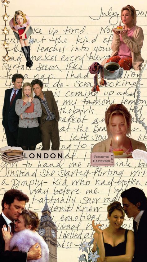 Bridget Jones diary #bridgetjonesdiary #bridgetjones #bridgetjonessdiary #movie #movies #diary #comedy #hughgrant #colinfirth #letter #art #shuffle #collage #collages Shuffle Collage, Female Heroines, Bridget Jones Diary, Hugh Grant, Bridget Jones, Colin Firth, Scrapbook Journal, Letter Art, Movie Tv