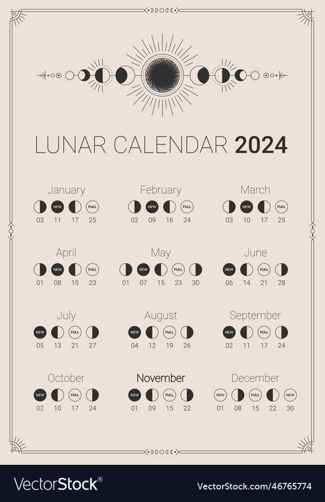 Moon Calendar Design, Lunar Calendar 2024, Moon Calendar 2024, Card Background Design, Moon Phases Calendar, Retrograde Planets, Moon Phase Calendar, Animal Humour, Moon Cycle