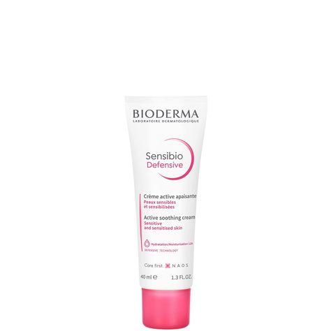 Offering up to 12 hours of hydration, Bioderma Sensibio Defensive Active Soothing Cream is a light and refreshing moisturiser, formulated with sensitive skin in mind. The cream helps to provide antioxidant defense against external aggressors, supporting a strengthened skin barrier.  Fast-absorbing and non-sticky, the moisturiser promotes a soft and supple complexion, while seeking to soothe cracked and dry areas. Bioderma Moisturizer Cream, Bioderma Cream, Bioderma Moisturiser, Bioderma Sensibio, Light Moisturizer, Grande Cosmetics, Cream For Dry Skin, First Aid Beauty, Shea Moisture Products