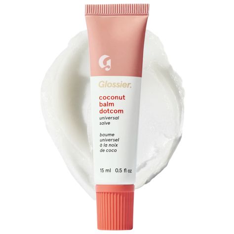 Balm Dotcom Lip Balm and Skin Salve - Glossier | Sephora Glossier Cherry Balm Dotcom, Glossier Sephora, Glossier Balm, Glossier Balm Dotcom, Glossier Lip Balm, Coconut Lip Balm, Hydrated Lips, Coal Tar, White Lips