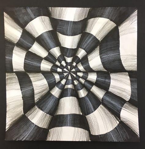 OP ART- “3D PAPER Cones-Art With Mrs Filmore Romero Britto Art Lesson, 5th Grade Art Lessons, Landscape Art Lessons, Line Art Lesson, Illusion Kunst, Op Art Lessons, Easy Art Lessons, Art Education Projects, Arte Occulta