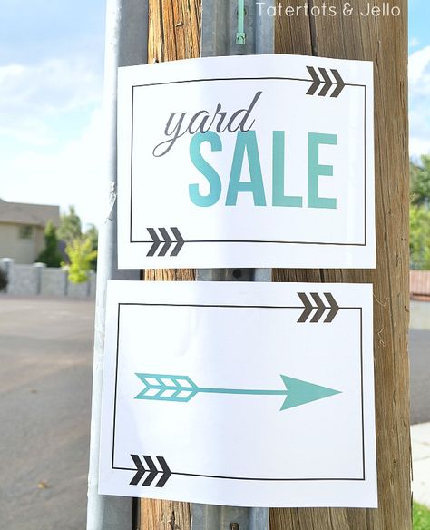 Free Printable Yard Sale Signs - Free printable paper crafts that make your yard sale planning and garage sale ideas look like a million bucks. Yard Sale Printables, Garage Sale Printables, Yard Sale Organization, Garage Sale Ideas, Yard Sale Ideas, Yard Sale Tips, Yard Sale Signs, Garage Sale Tips, Diy Yard Decor