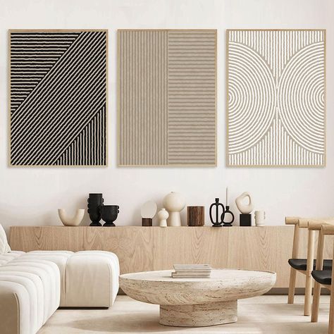 PRICES MAY VARY. 【Neutral Wall Art Size】: Size:16x24in(40x60cm). only contains canvas poster, unframed 【Modern Abstract Wall Art】: The combination of simple patterns and lines creates an elegant and warm atmosphere for the room, Adding minimalist and abstract elements to the wall makes the room more cozy, unique, and artistic and the vivid color brings you the perfect visual enjoyment. 【Minimalist Home Decor】: The minimalistic design effortlessly complements various decor styles, making it a ver Brown Wall Decor, Brown Artwork, Abstract Elements, Beige Living Rooms, Mid Century Wall Art, Boho Minimalist, Brown Walls, Wall Decor Pictures, Wall Sculpture Art