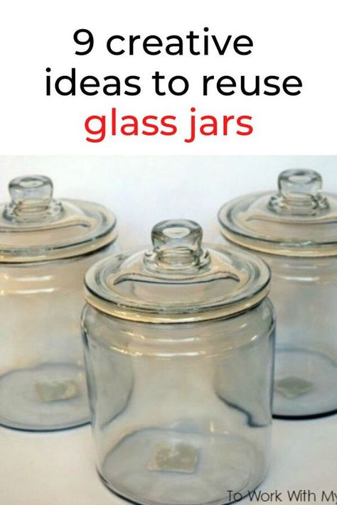 Decorating With Glass Containers, Gallon Jar Ideas, Large Glass Jar Ideas Kitchen, Glass Cookie Jar Decorating Ideas, Gluing Glass To Glass Ideas, Antique Jars Decor Ideas, Reusing Jars Ideas, Things To Put In Jars For Decoration, Diy Cloche Ideas How To Make