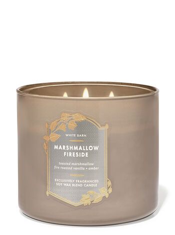 Marshmallow Fireside 3-Wick Candle | Bath & Body Works Bath And Body Works Fall Candles, Marshmallow Fireside Candle, Marshmallow Fireside, Candle Bath, Bath & Body Works, Candle Images, Fragrance Ingredients, Bath Candles, 3 Wick Candles