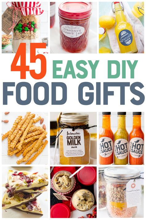 Give the gift of gourmet treats this Christmas with our list of homemade food gifts! We have tons of easy, affordable, and thoughtful DIY edible gift ideas to make for the foodie in your life. #foodgifts #diygifts Edible Gift Recipes, Diy Foodie Gifts, Easy Food Gifts, Diy Christmas Gifts Food, Christmas Diy Food, Edible Christmas Gifts, Recipes Using Bananas, Diy Food Gifts, Diy Edible