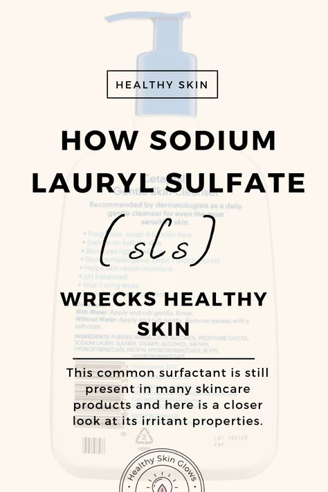 Sodium Lauryl Sulfate (SLS) is a common surfactant still present in many skincare products. Here is a closer look at its irritant properties. via @healthyskinglows Natural Cleaning Products Diy, Cetaphil Gentle Skin Cleanser, Yoga Information, Gentle Skin Cleanser, Skin Cleanser, Organic Cleaning Products, Sodium Lauryl Sulfate, Healthy Glowing Skin, Sls Free Products