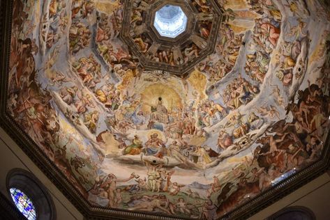 Florence, Italy - 21 Nov, 2022: \'The Last Judgement\' painting on the ceiling of the Duomo, Florence stock images Florence Italy, The Last Judgement, Filippo Brunelleschi, Duomo Florence, Vector Technology, Painted Ceiling, Photo Of The Day, The Ceiling, June 21