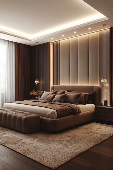 Bloxburg fall bedroom ideas translated into real-life decor Fall Bedroom Decor, Modern Luxury Bedroom, Hotel Room Design, Fall Bedroom, Dekorasi Kamar Tidur, Luxury Bedroom Master, Elegant Bedroom, Bedroom Refresh, Stylish Bedroom