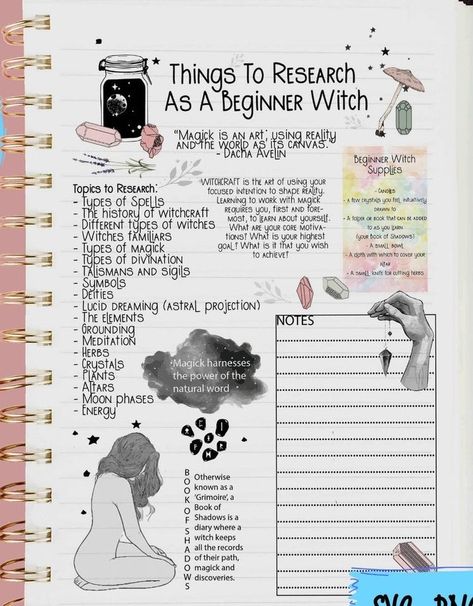 Spell Book Ideas Witches, Witchy White Aesthetic, Spell Work For Beginners, Witchy Journal Pages Printable Free, How To Start With Witchcraft, Witch To Do List, Beginner Wiccan Tips, Things To Put In Your Shadow Book, Witchy Things To Research