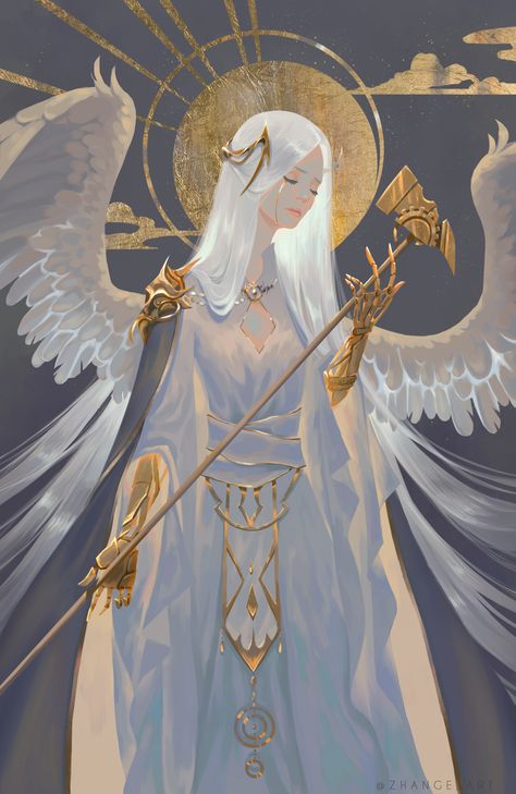 Zhange's Artwork Page - SCP Foundation White Hair, Futurisme Retro, Arte Sketchbook, 판타지 아트, Angel Art, 영감을 주는 캐릭터, An Angel, Dark Fantasy Art, Fantasy Character Design