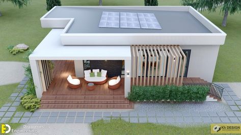 Elegant Bungalow House Design 10.5m x 14.0m 3 Bedroom - Full Plan | Engineering Discoveries 3 Bedroom Bungalow Floor Plans, Simple Bungalow House Designs, Bungalow Hotel, Contemporary Bungalow, Rumah Moden, Hotel Room Interior, Bungalow Floor Plans, Small House Design Exterior, Modern Small House Design